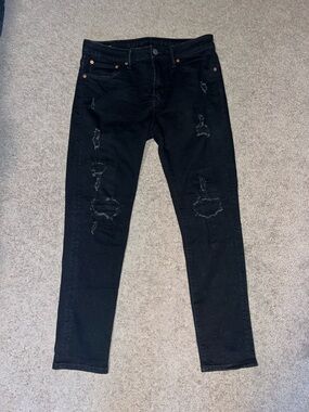 American Eagle Black Distressed Men’s Jeans Airflex 31x30